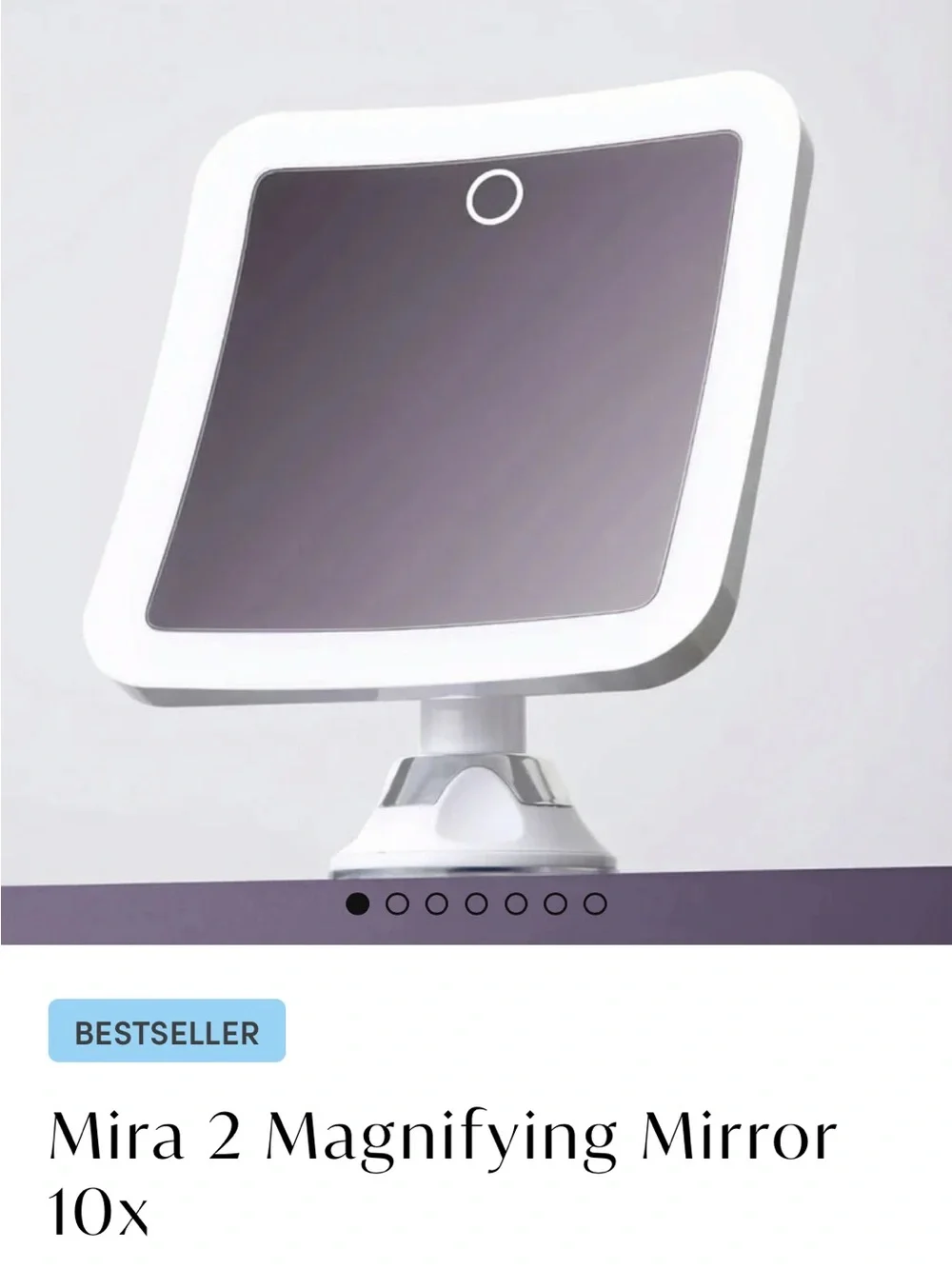 Fancii- Mira 10x Magnifying Makeup Mirror - White